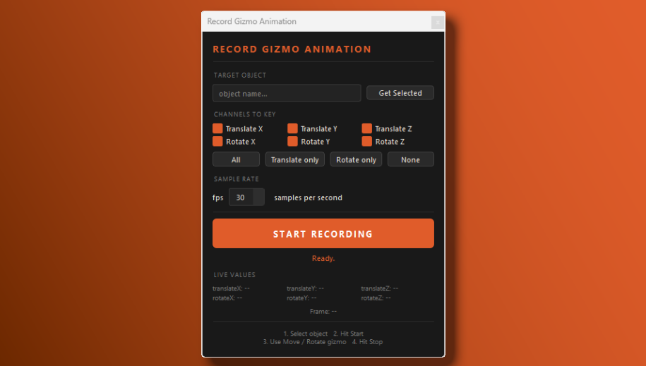 Record Mouse / Gizmo Animation Tool preview